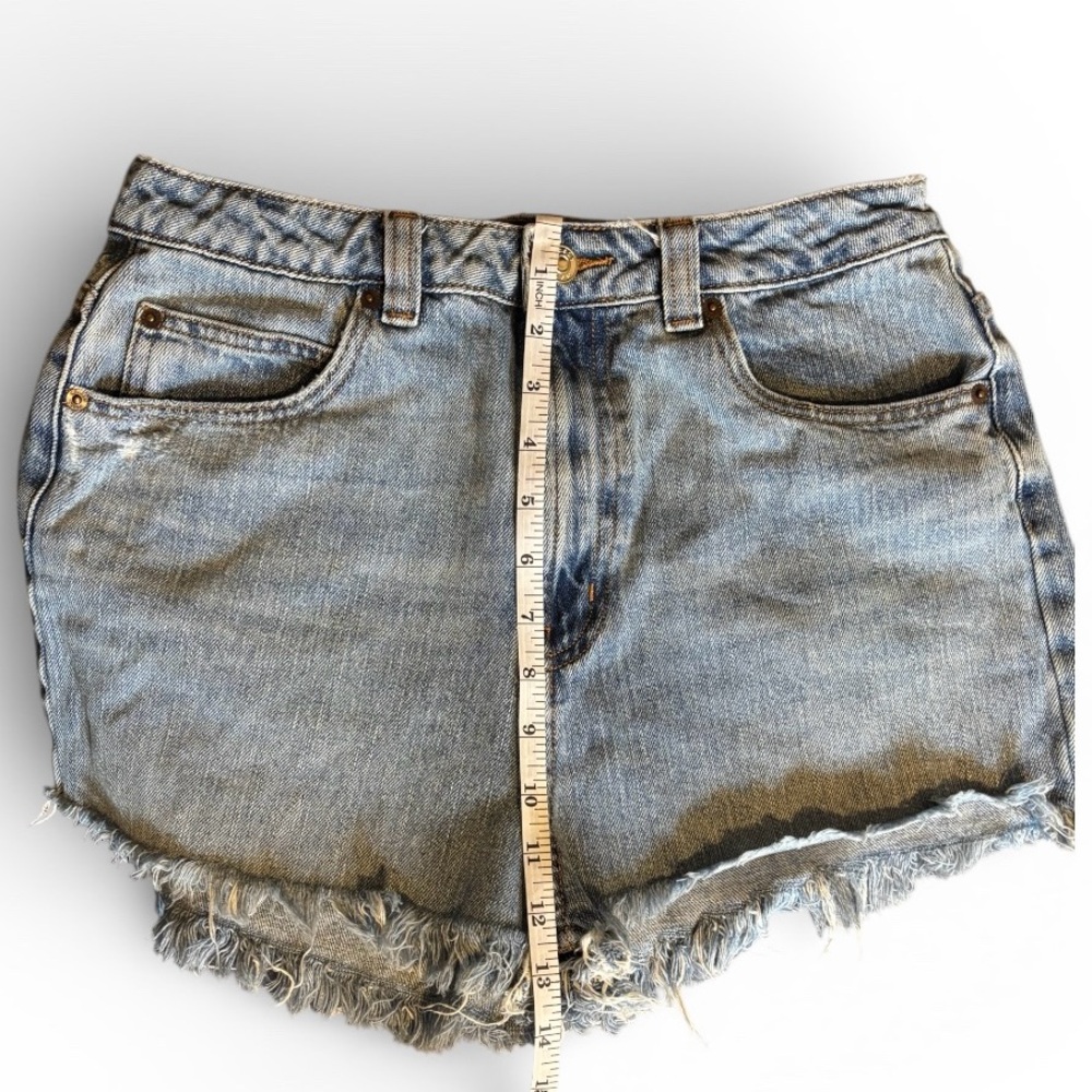 ASOS Blue Distressed Jean Shorts - Picture 4 of 8